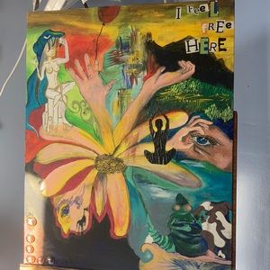 Acrylic and mixed media 2x3